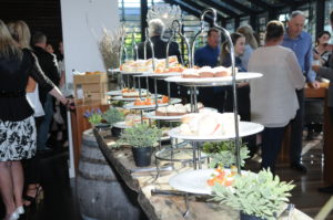 Beautiful cake and nibble platters for 100 years women in policing High Tea at the Country Club Casino Launceston.
