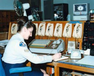 The ESCAD project is a far cry from the old Hobart Radio Room, Constable Marion Hays in the mid 1980s