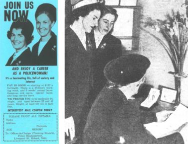 An article in 1952 calls for a 7th Lady Cop to join the force, (courtesy of The Mercury)