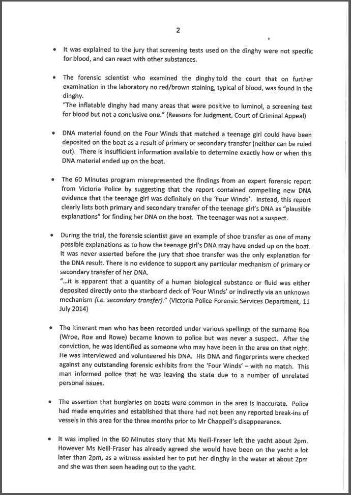 Response to claims made by the 60 Minutes program - Page 2