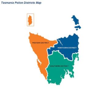 Tasmania Police Districts Map