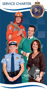 Tasmania Police Service Charter brochure cover page.