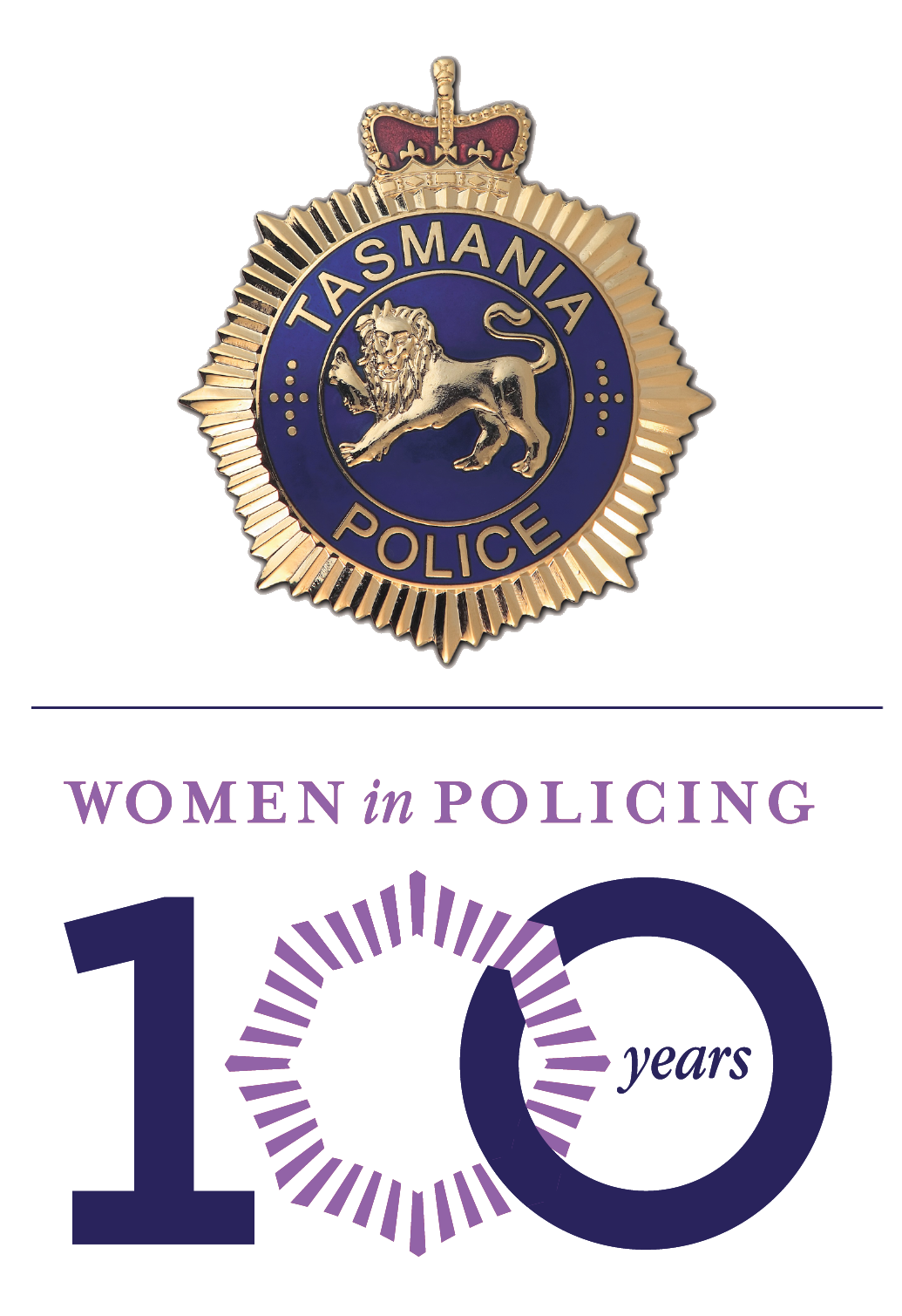 Tasmania Police 100 Years of Women in Policing logo